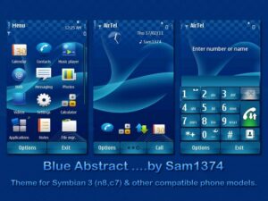 abstract nokia n8 themes blue