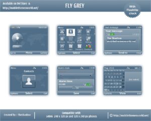 Fly Grey Nokia S40 6th Edition theme by TheShadow