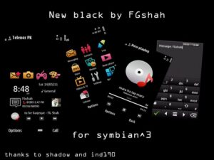 Symbian3 new black mobile themes