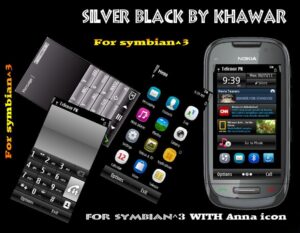 silver black mobile theme by khawar with anna icons