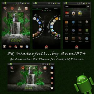 3d wallpaper waterfall theme