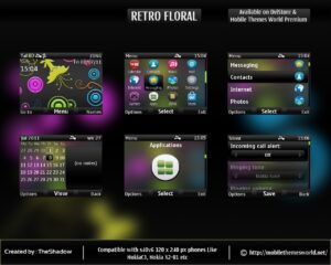 retro floral s40v6 theme by theshadow