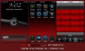 free iphone themes red and black by sam