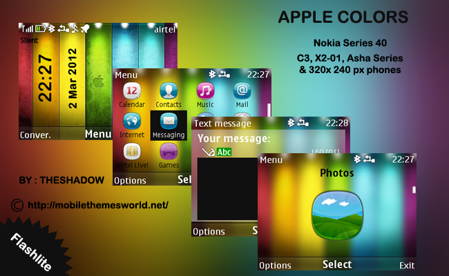 Apple colors nokia c3 theme