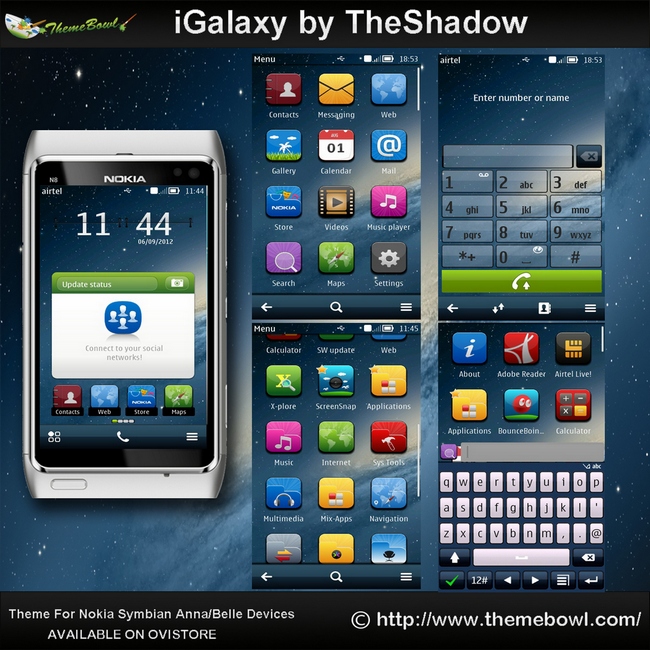iGalaxy Nokia Theme by TheShadow for Symbian Anna,Belle phones