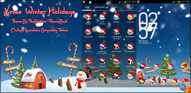 Xmas Winter Holidays Multi Launcher Android Theme by TheShadow