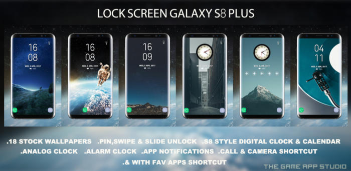 Galaxy S8 Lock Screen Plus App preview